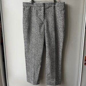 Black & White Cheetah Print Cropped Dress Pants, Ann Taylor, size 12